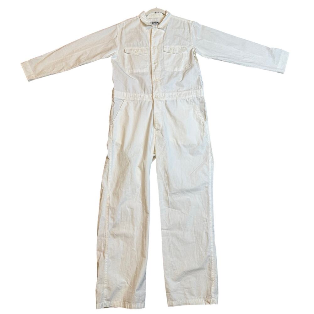 Westerlind Size M White 100% Cotton Jumpsuit Boiler Suit Made in Portugal